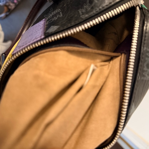 MCM Black Satchel with Colorful Panels - Picture 7 of 10